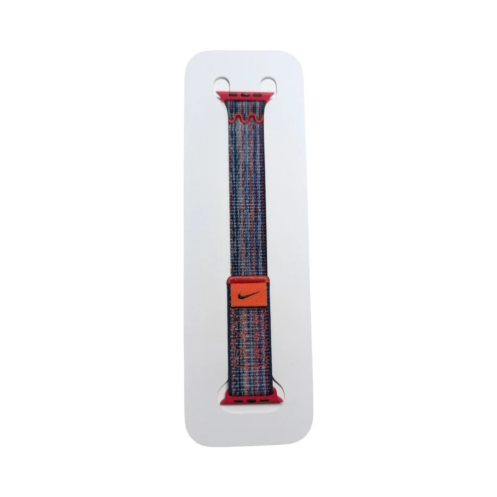 44-P Apple - 46mm Nike Sport Loop Watch Band - Blue/Red (Open Box) ⬇️